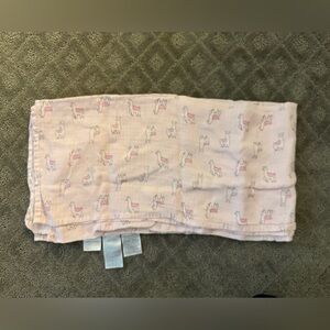 Aden & anais Baby Girl Pink llama swaddle 100% cotton